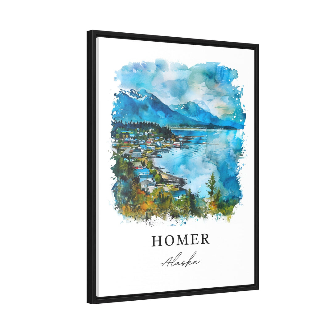 Homer Alaska Wall Art, Homer Print, Kachemak Bay Watercolor, Homer AK Gift,