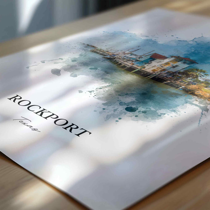Rockport, Texas – Watercolor Art Print