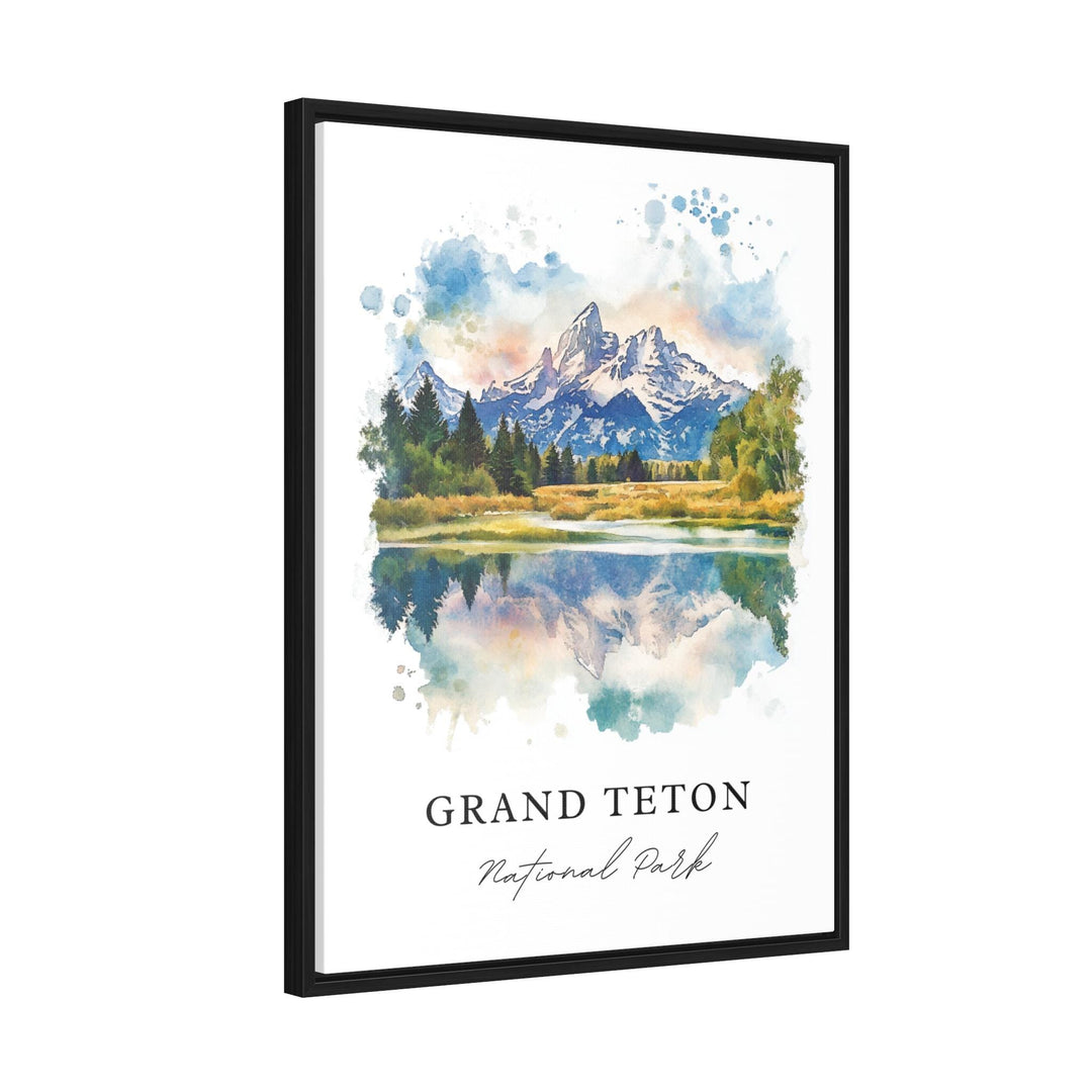 Grand Tetons Wall Art, Tetons Print, The Tetons Watercolor Art, Grand Tetons Park Gift,