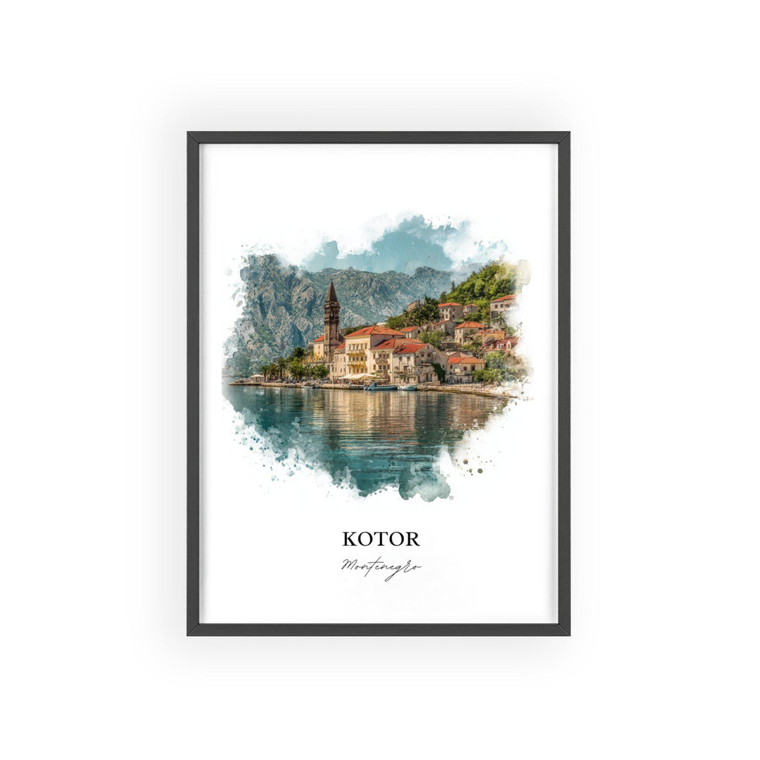 Kotor, Montenegro – Watercolor Art Print