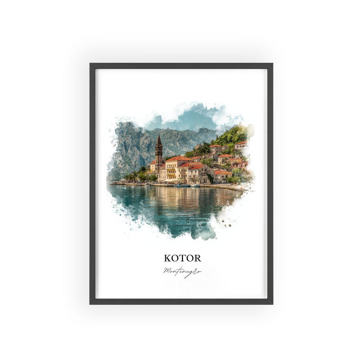 Kotor, Montenegro – Watercolor Art Print