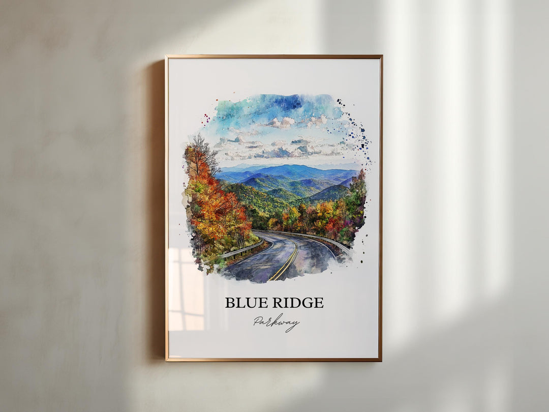 Blue Ridge Parkway Wall Art, Ravensford NC Print, North Carolina Artwork, Blue Ridge NC Gift, Travel Print, Travel Poster, Housewarming Gift