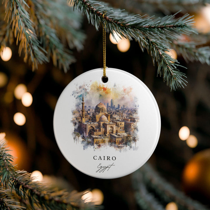 Cairo Egypt Ornament: Unique Cairo Egypt Souvenir, Egypt Xmas Decor, and Authentic Egypt Gift