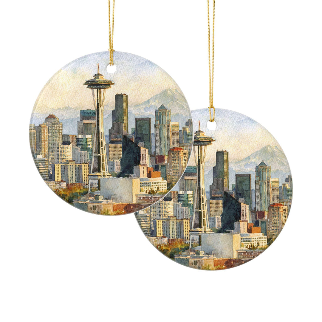 Seattle WA Ornament: Unique Seattle Souvenir, Seattle Xmas Decor, and Authentic Seattle Skyline Gift
