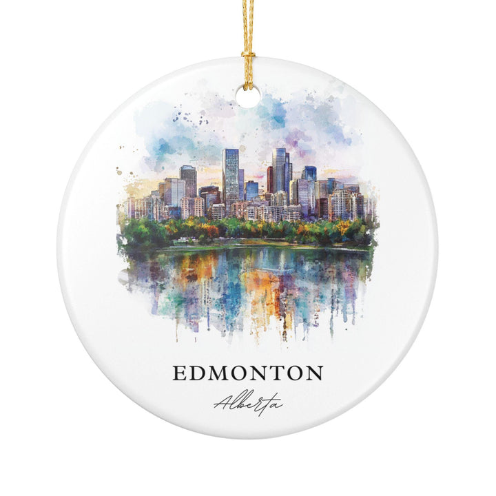 Edmonton Ornament: Unique Edmonton Souvenir, Edmonton Xmas Decor, and Authentic Edmonton Gift