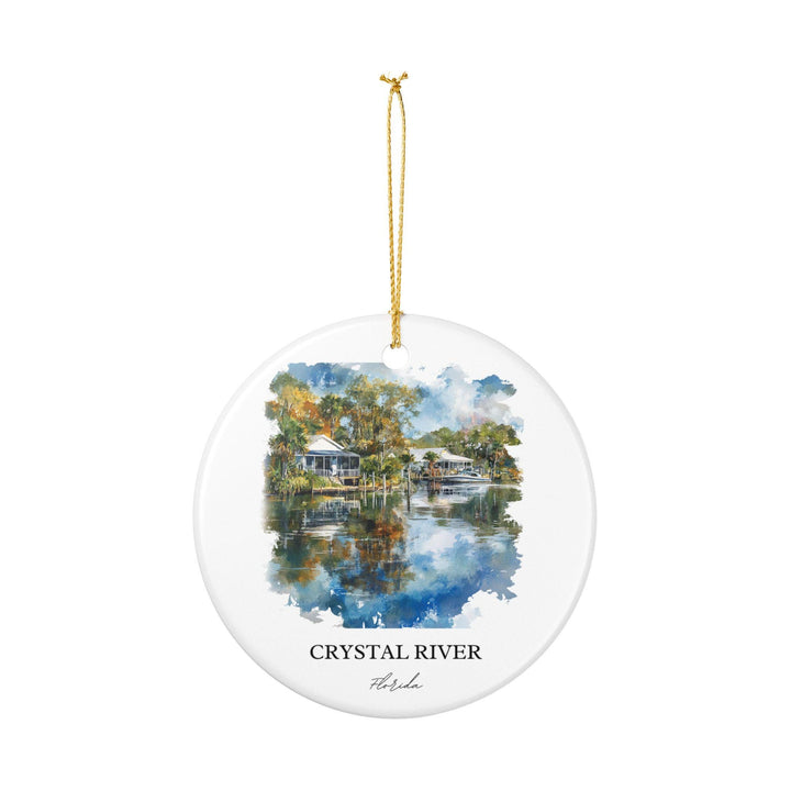 Crystal River FL Ornament: Unique Crystal River Souvenir, Crystal River Xmas Decor, and Authentic Crystal River Florida Gift
