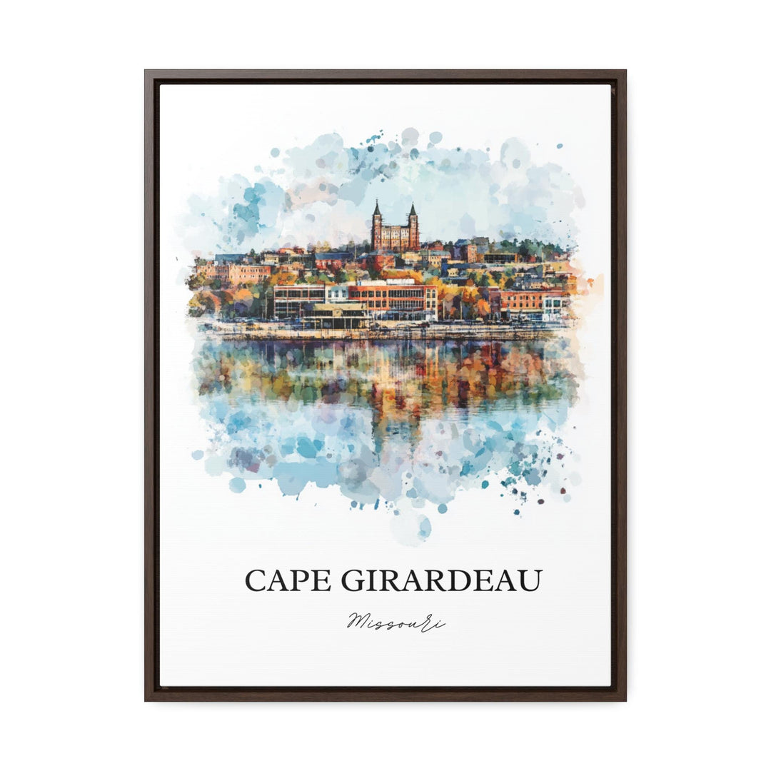 Cape Girardeau Wall Art, Scott County MO Print, Missouri Watercolor Art, Cape Girardeau Gift, Travel Print, Travel Poster, Housewarming Gift