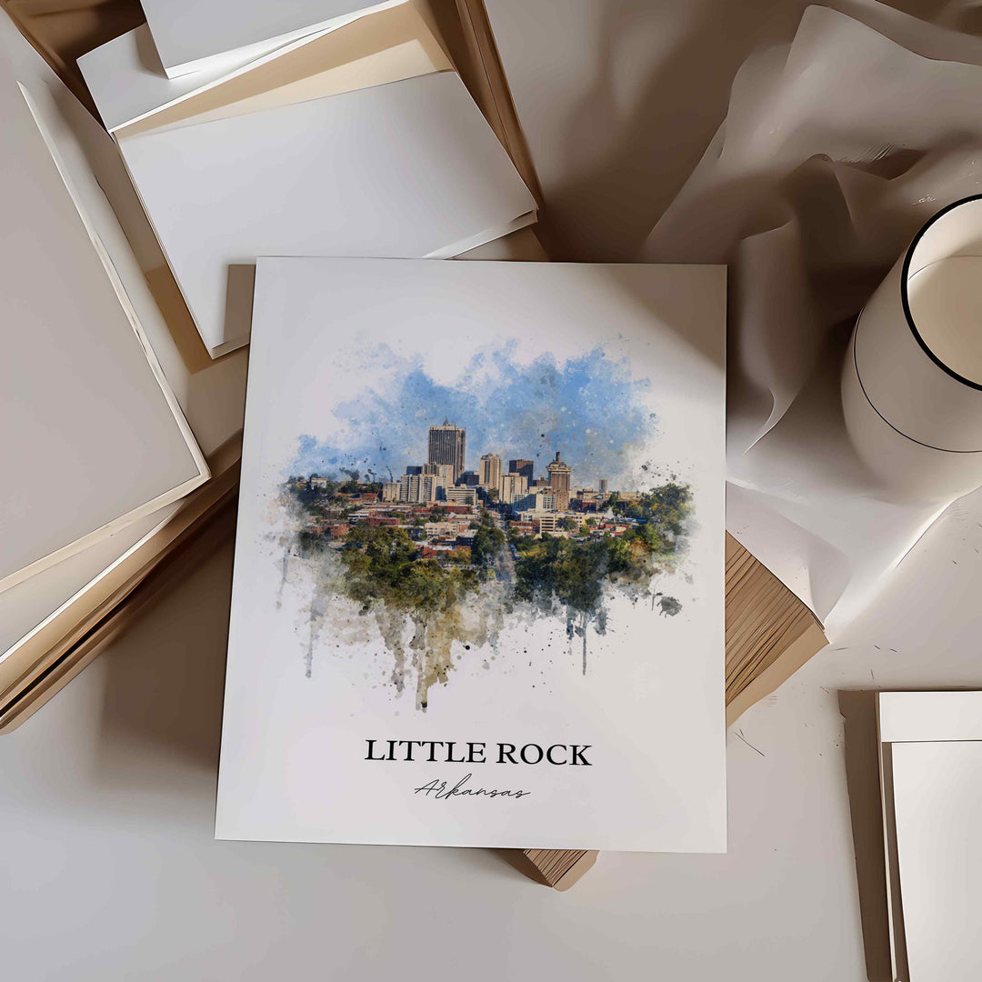 Little Rock, Arkansas – Watercolor Art Print