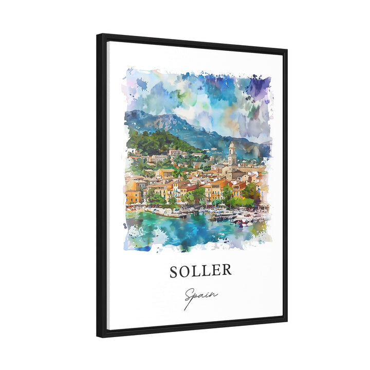 Soller Spain Wall Art, Soller Print, Soller Watercolor, Soller Mallorca Gift,