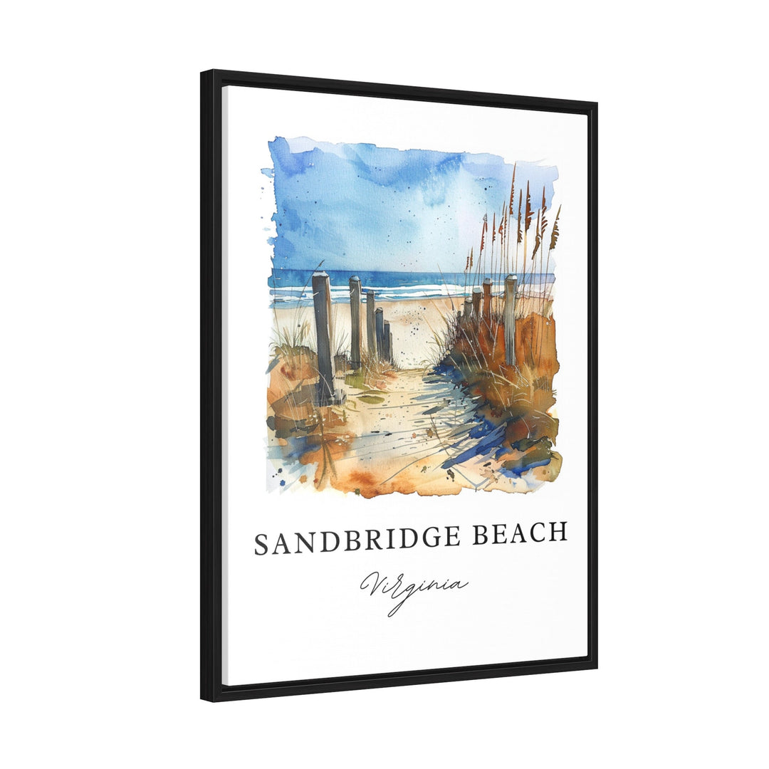 Sandbridge Beach VA Art, Sandbridge Beach Print, Virginia Beach Watercolor, VA Beach Gift,