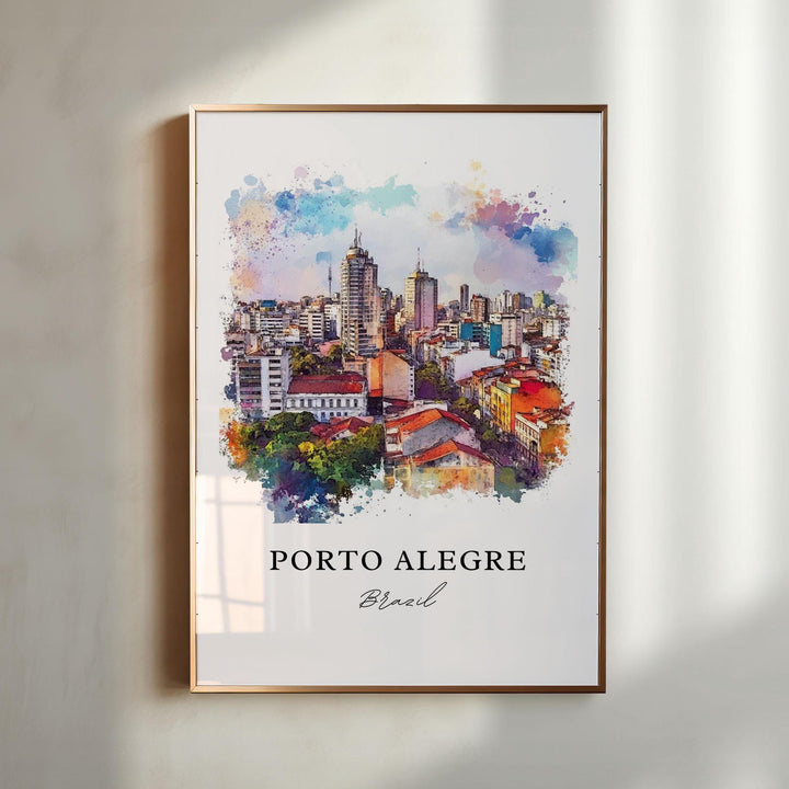 Porto Alegre, Brazil – Watercolor Art Print