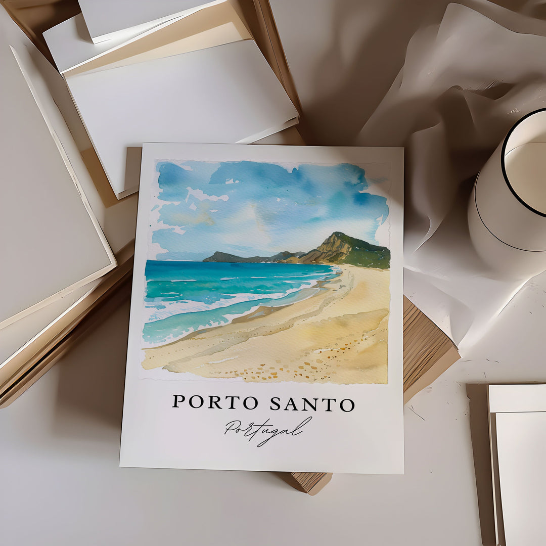 Porto Santo Wall Art, Portugal Print, Porto Santo Island Wall Art, Portugal Gift, Travel Print, Travel Gift, Housewarming Gift