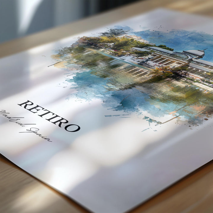 Retiro, Spain – Watercolor Art Print
