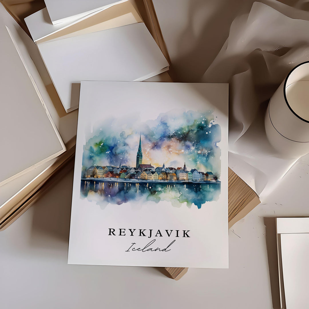 Reykjavik Iceland wall art - Iceland, Reykjavik poster, Reykjavik Wedding gift, Birthday present, Custom Text, Personalized Gift