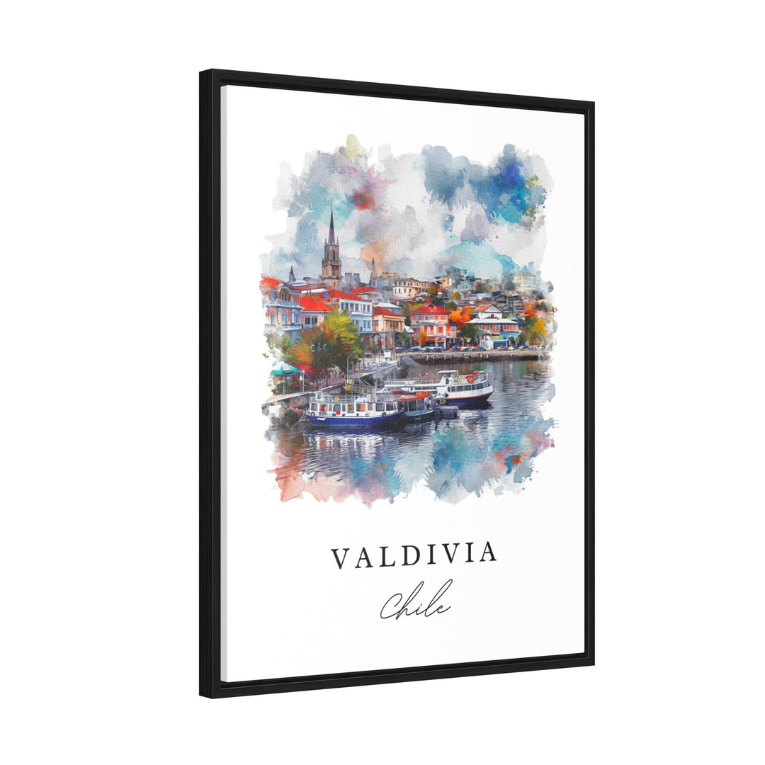 Valdivia Chile wall art - Chile, Valdivia print, Valdivia Wedding gift, Southern Chile Birthday present, Custom Text, Perfect Gift