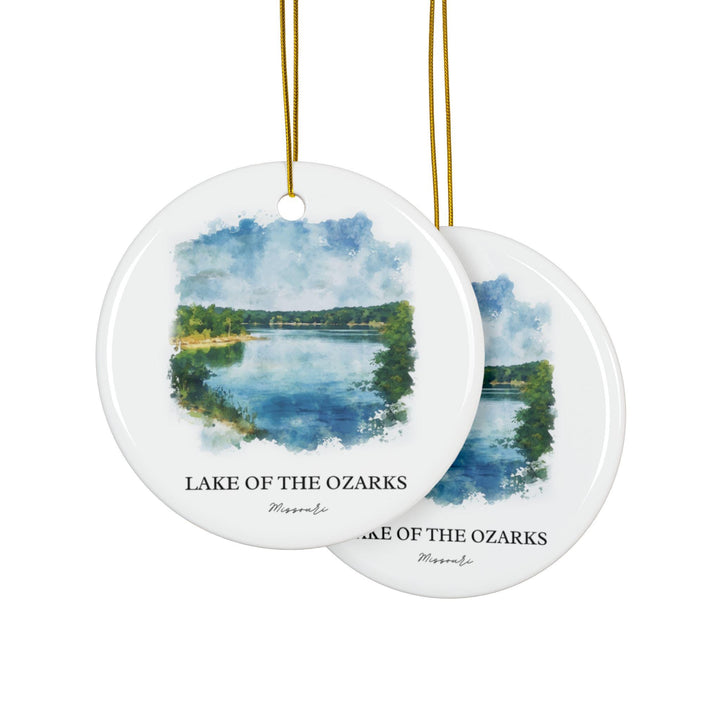 Lake of the Ozarks Ornament: Unique Ozarks Souvenir, Ozarks Xmas Decor, and Authentic Ozarks Gift