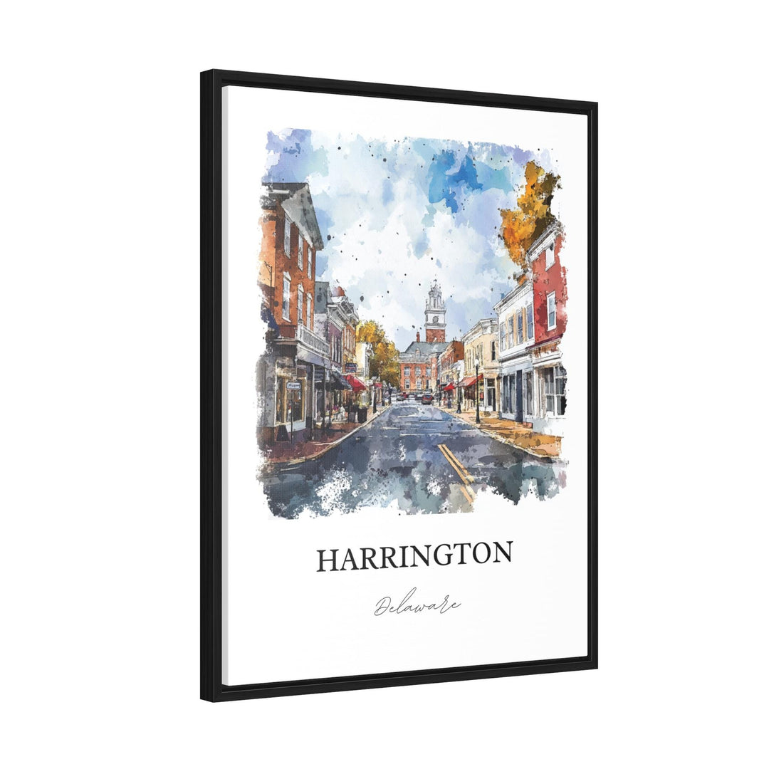 Harrington Delaware Art, Harrington DE Print, Delaware Watercolor Art, Harrington DE Gift, Travel Print, Travel Poster, Housewarming Gift