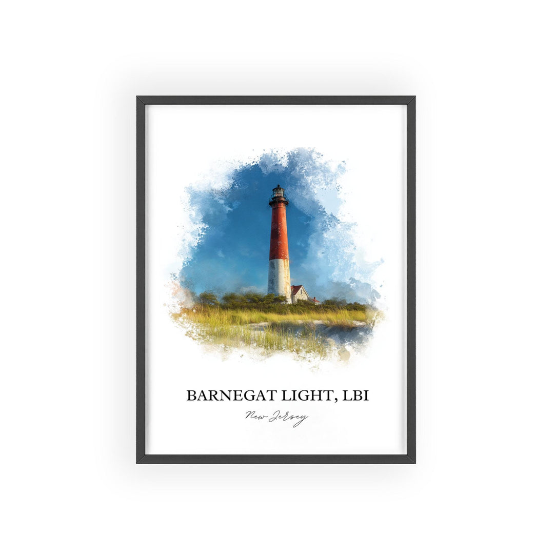 Barnegat Light, New Jersey – Watercolor Art Print