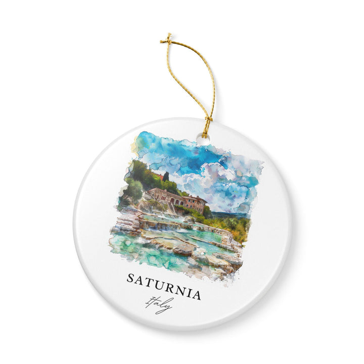 Saturnia Italy Ornament: Unique Saturnia Souvenir, Saturnia Xmas Decor, and Authentic Saturnia Italy Gift