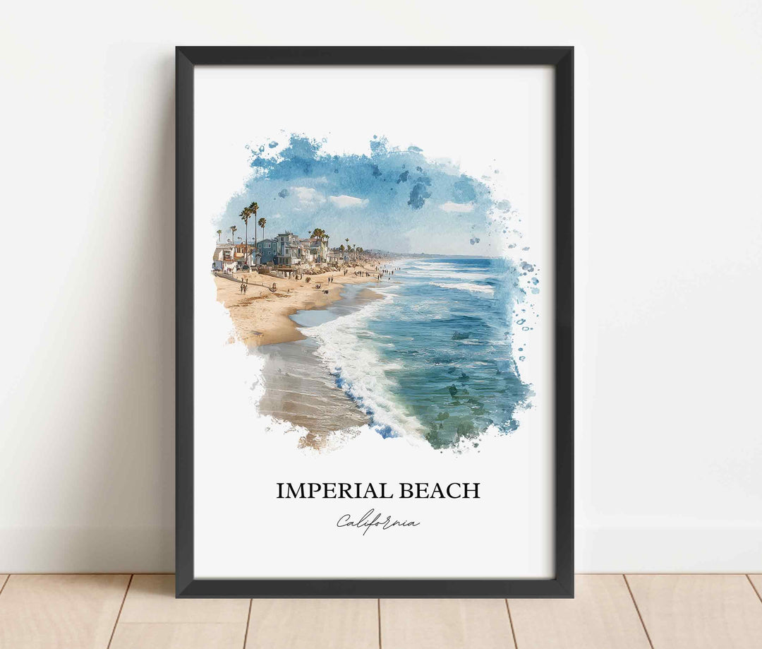 Imperial Beach, California – Watercolor Art Print