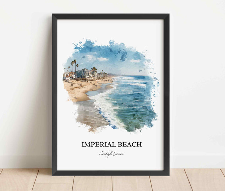 Imperial Beach, California – Watercolor Art Print