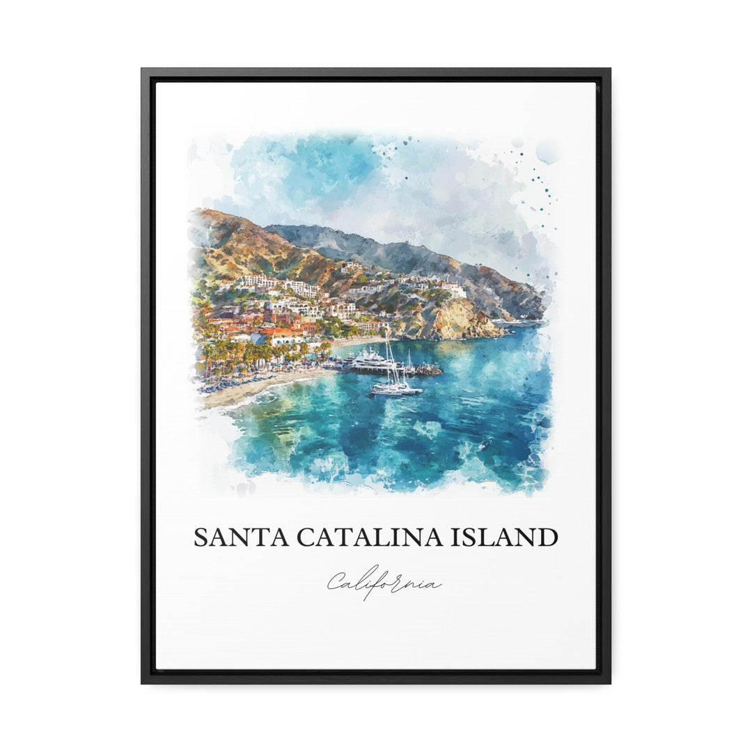 Santa Catalina Wall Art, Catalina Islands Print, LA Watercolor Art, Catalina Island Gift, Travel Print, Travel Poster, Housewarming Gift