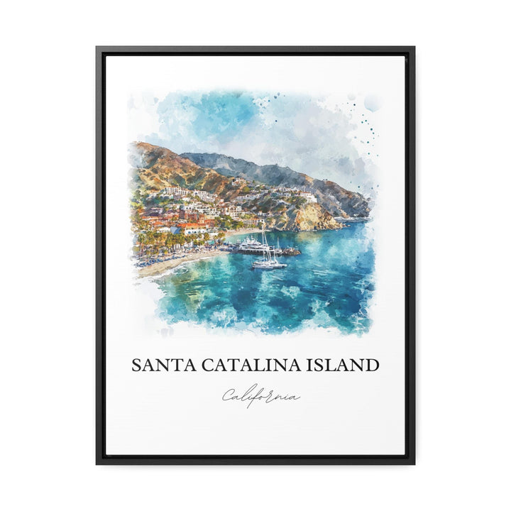 Santa Catalina Wall Art, Catalina Islands Print, LA Watercolor Art, Catalina Island Gift, Travel Print, Travel Poster, Housewarming Gift
