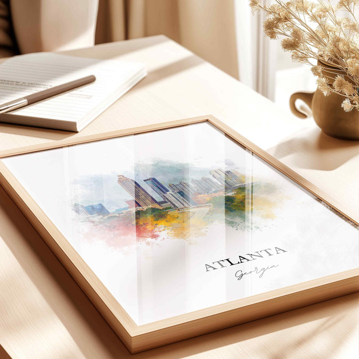 Atlanta, Georgia – Watercolor Art Print