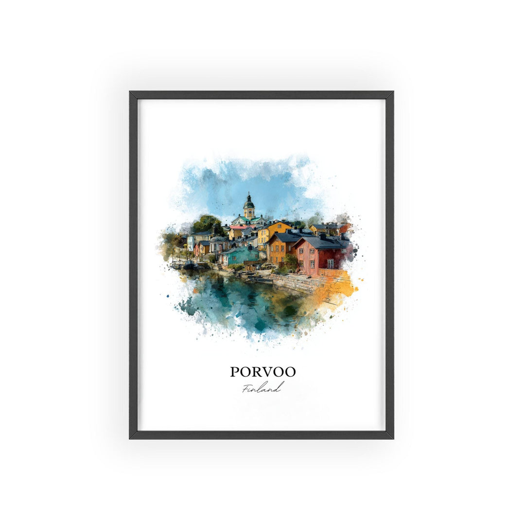 Porvoo, Finland – Watercolor Art Print