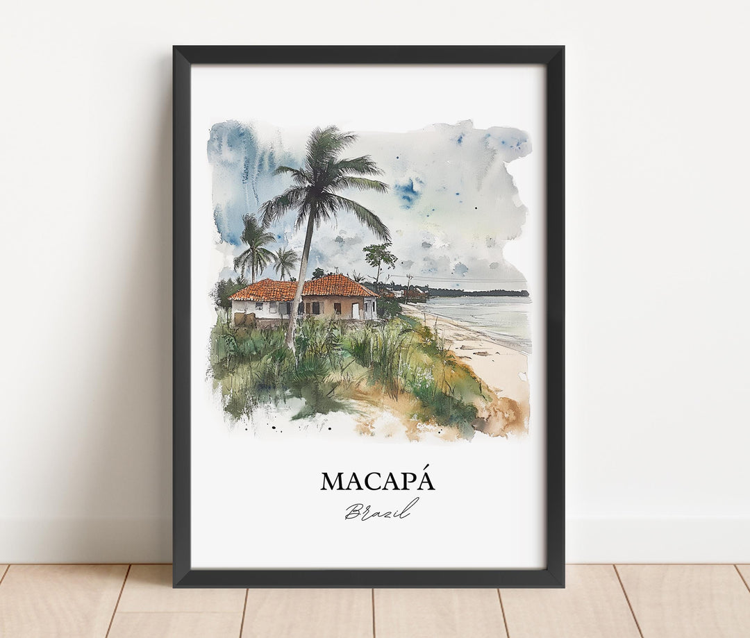 Macapá Brazil Wall Art, Amapá State Print, Brazil Watercolor Art, Macapá Gift, Travel Print, Travel Poster, Housewarming Gift