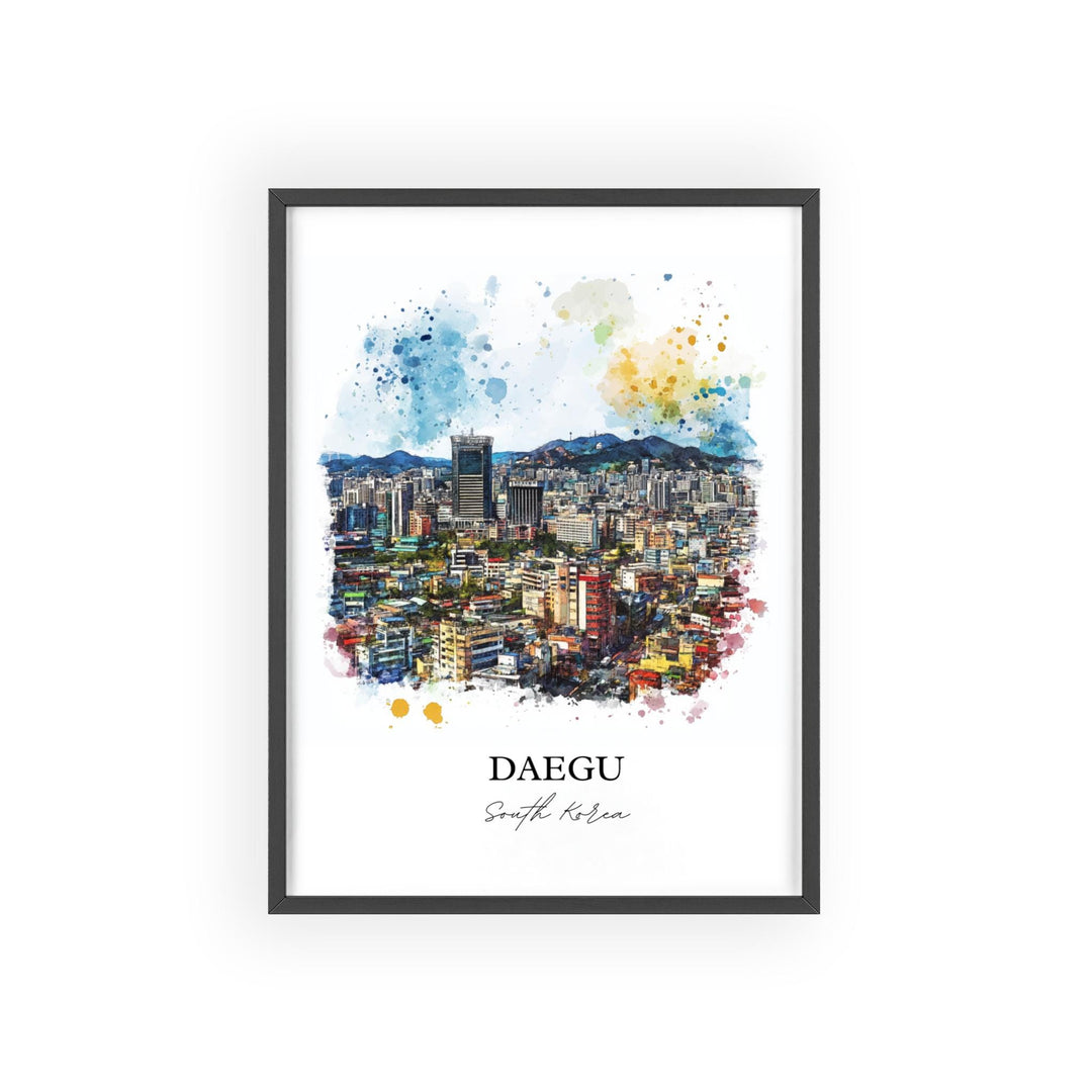 Daegu, South Korea – Watercolor Art Print