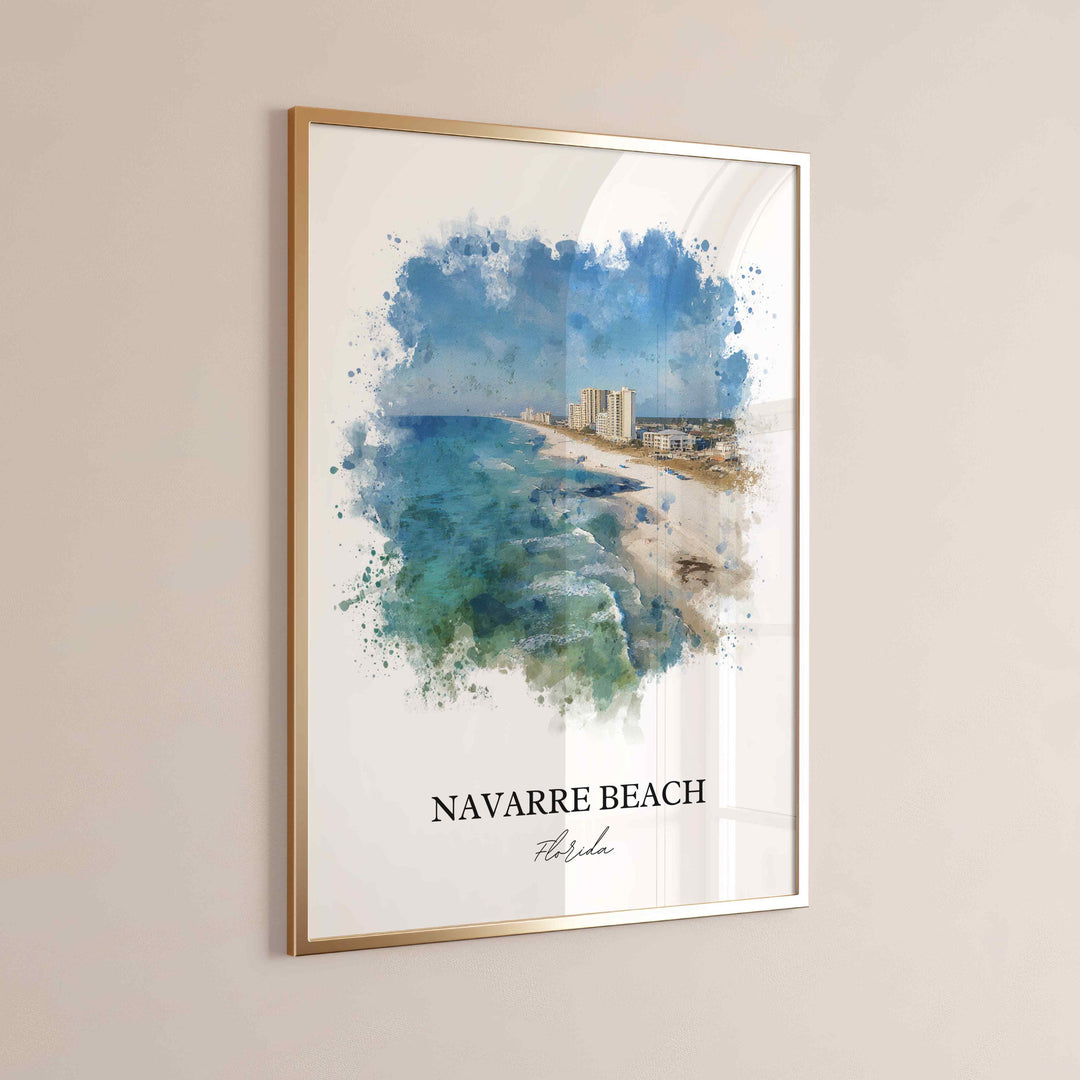 Navarre Beach, Florida – Watercolor Art Print