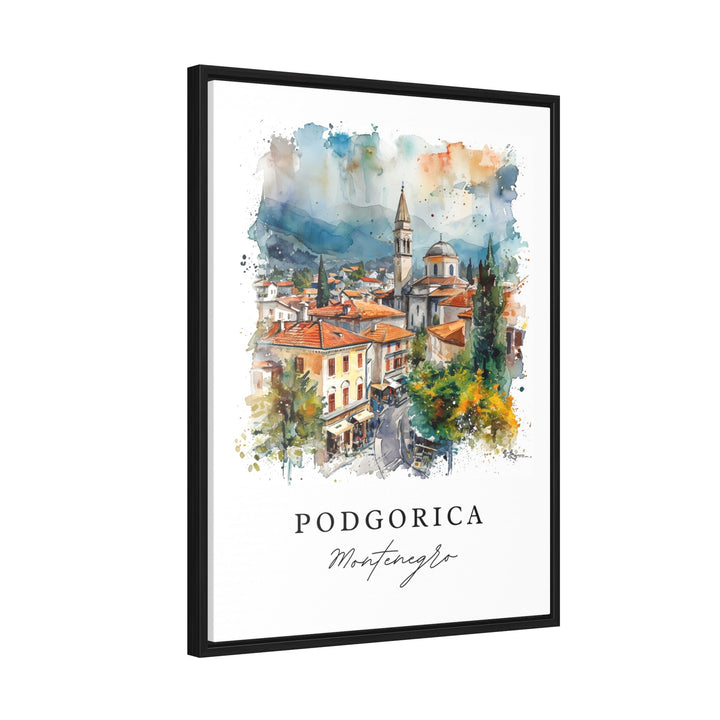 Podgorica wall art - Montenegro, Podgorica print, Podgorica Wedding gift, Birthday present, Custom Text, Perfect Gift