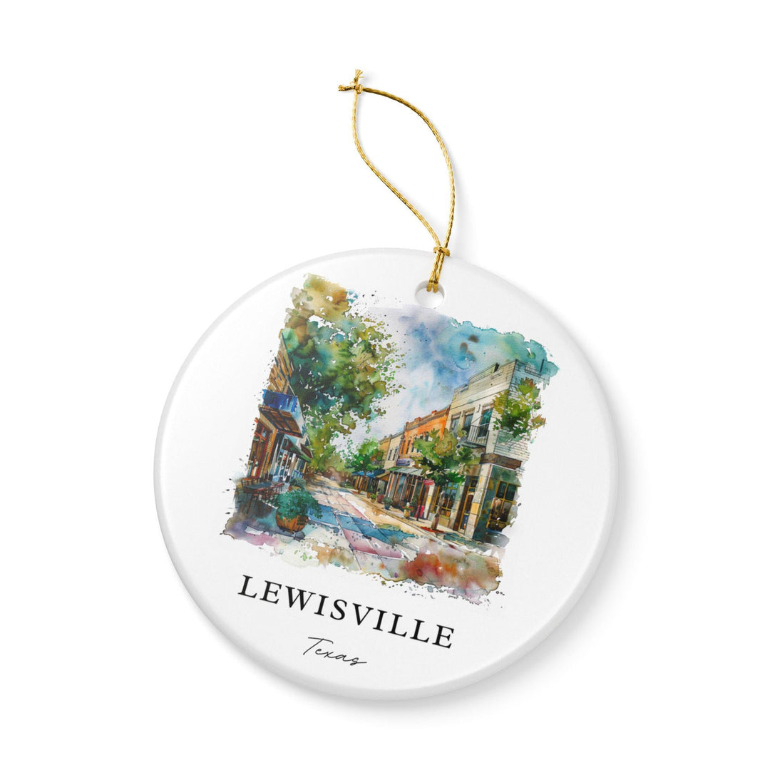 Lewisville TX Ornament: Unique Lewisville TX Souvenir, Lewisville Texas Xmas Decor, and Authentic Lewisville TX Gift