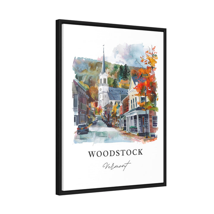 Woodstock Vermont Wall Art, Woodstock Print, Woodstock VT Watercolor, Woodstock VT Gift,