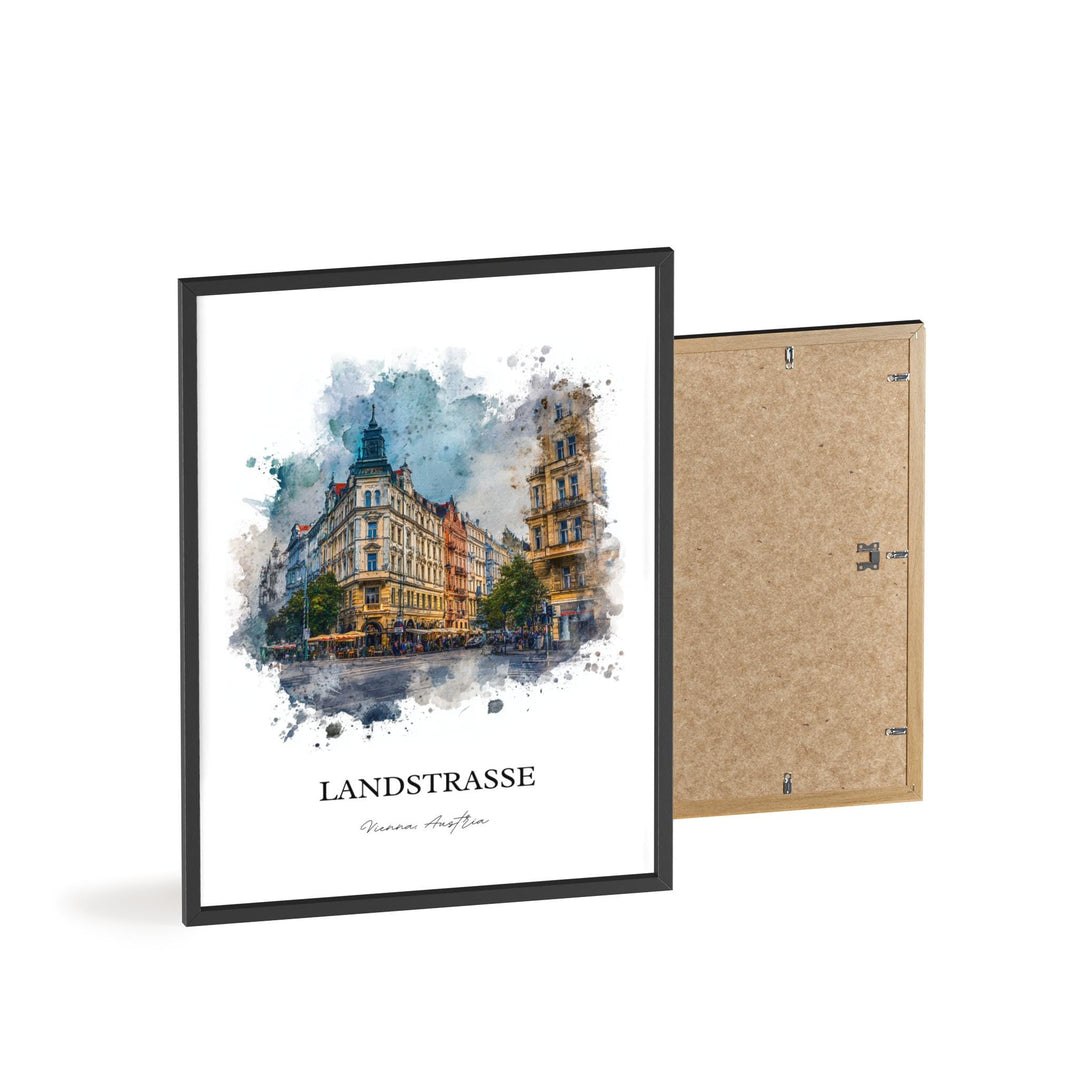Landstraße Wall Art, Vienna Print, Landstraße Watercolor Art, Landstraße Austria Gift, Travel Print, Travel Poster, Housewarming Gift