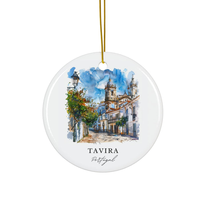 Tavira Portugal Ornament: Unique Tavira Souvenir, Tavira Xmas Decor, and Authentic Algarve Portugal Christmas Gift