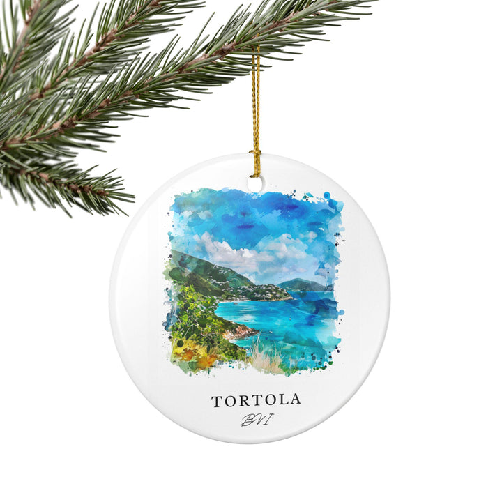 Tortola, BVI Ornament: Unique Tortola BVI Souvenir, Tortola Xmas Decor, and Authentic British Virgin Islands Gift