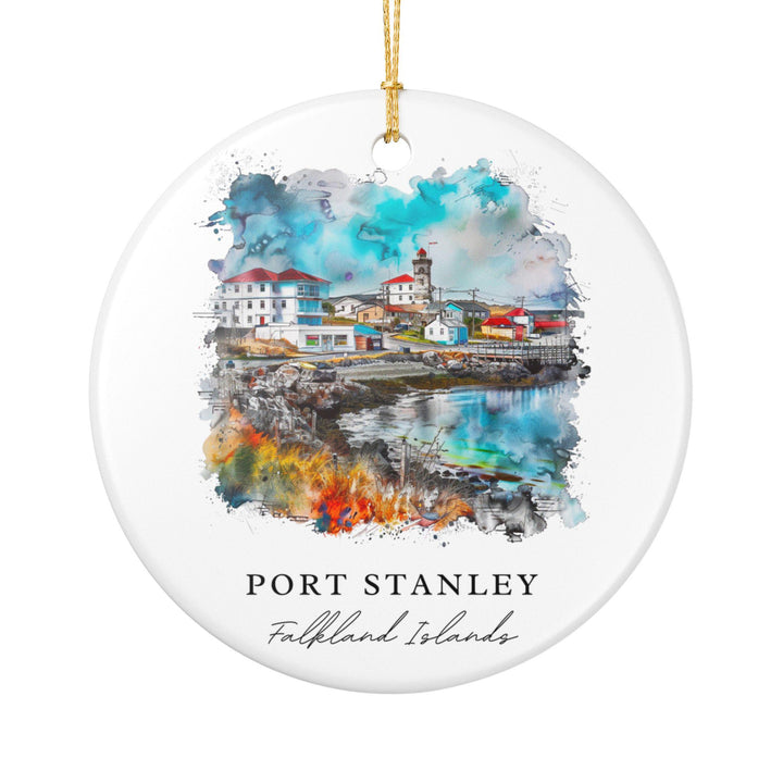 Port Stanley Ornament: Unique Falkland Islands Souvenir, Falkland Islands Xmas Decor, and Authentic Falkland Islands Gift