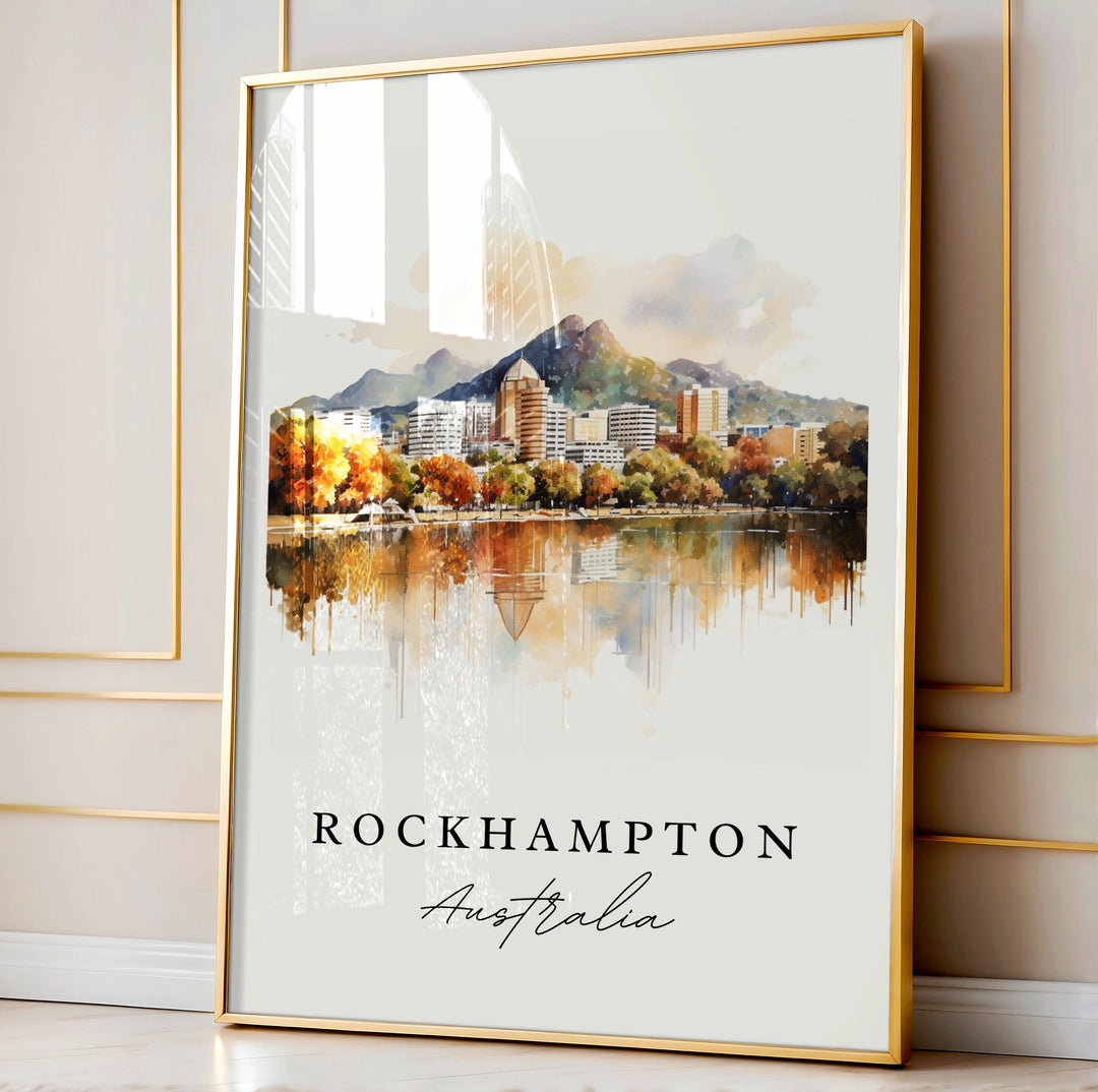 Rockhampton wall art - Queensland, Rockhampton Citiy Print, Rockhampton Wedding gift, Birthday present, Custom Text, Personalized Gift
