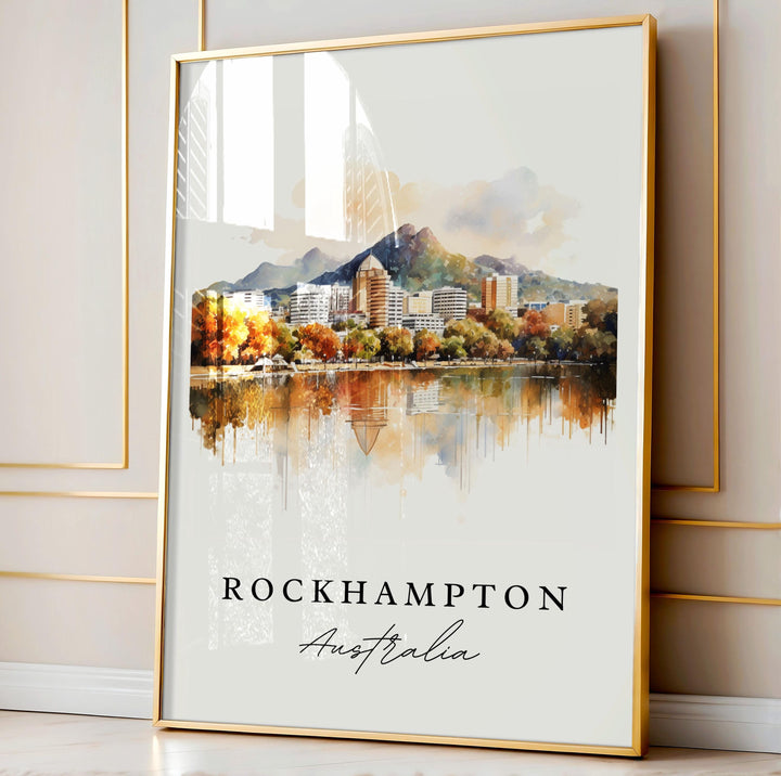 Rockhampton wall art - Queensland, Rockhampton Citiy Print, Rockhampton Wedding gift, Birthday present, Custom Text, Personalized Gift