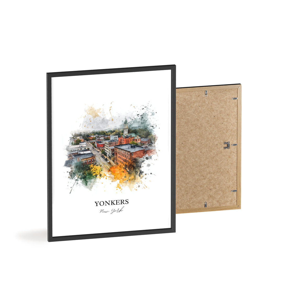 Yonkers, New York, USA – Watercolor Art Print