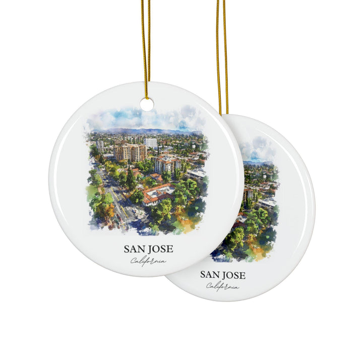San Jose California Ornament: Unique San Jose CA Souvenir, San Jose Xmas Decor, and Authentic California Gift