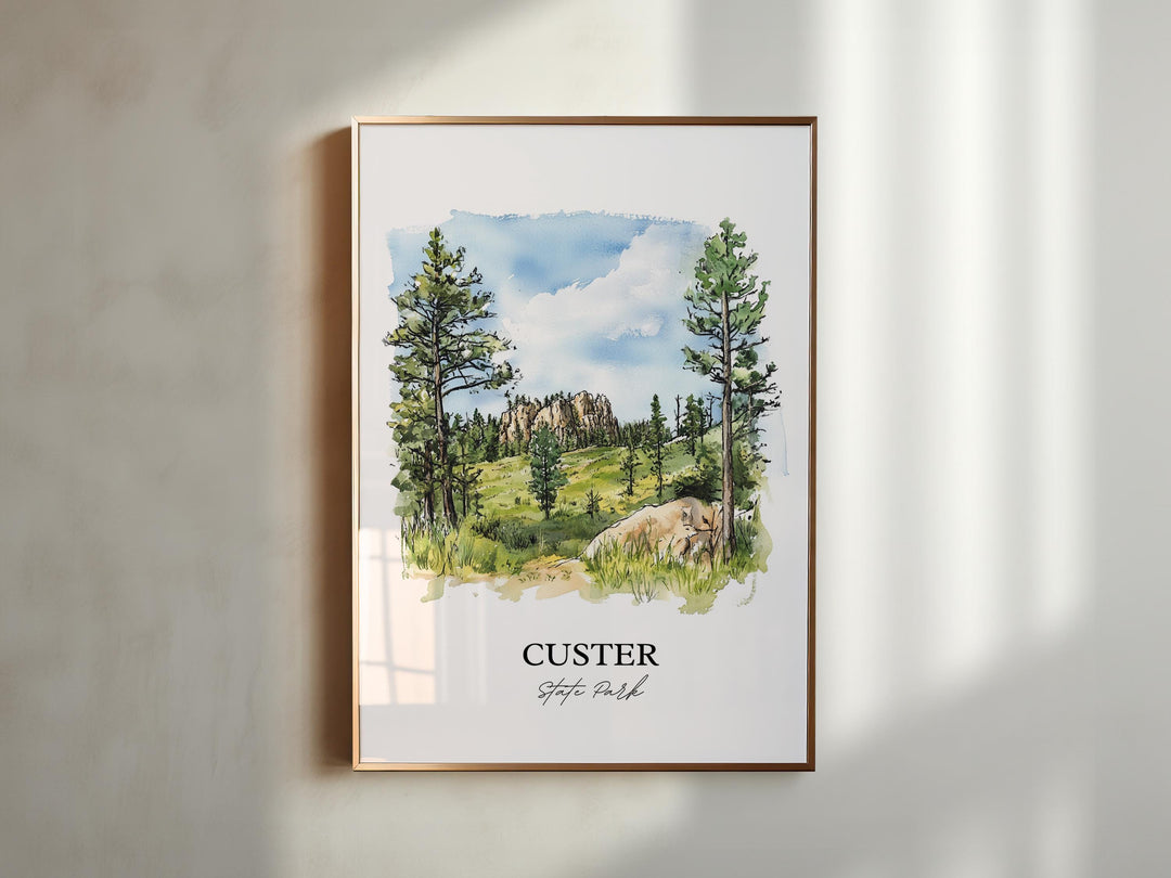 Custer State Park Wall Art, South Dakota Print, Rapid City Artwork, Custer State Park Gift, Travel Print, Travel Poster, Housewarming Gift