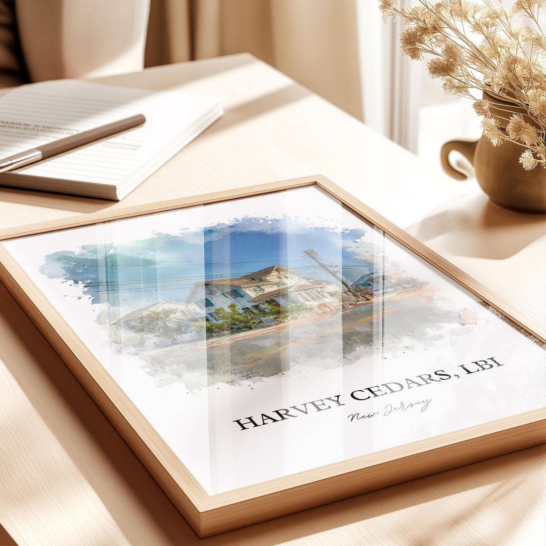 Harvey Cedars, NJ – Watercolor Art Print