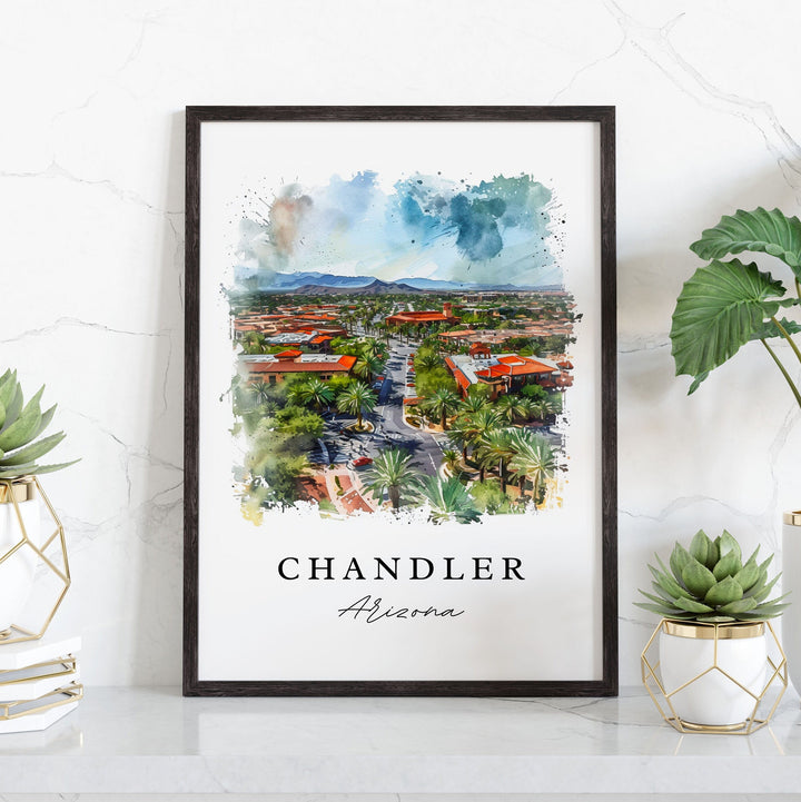 Chandler Arizona wall art - Arizona, Chandler print, Chandler AZ Wedding gift, Birthday present, Custom Text, Perfect Gift