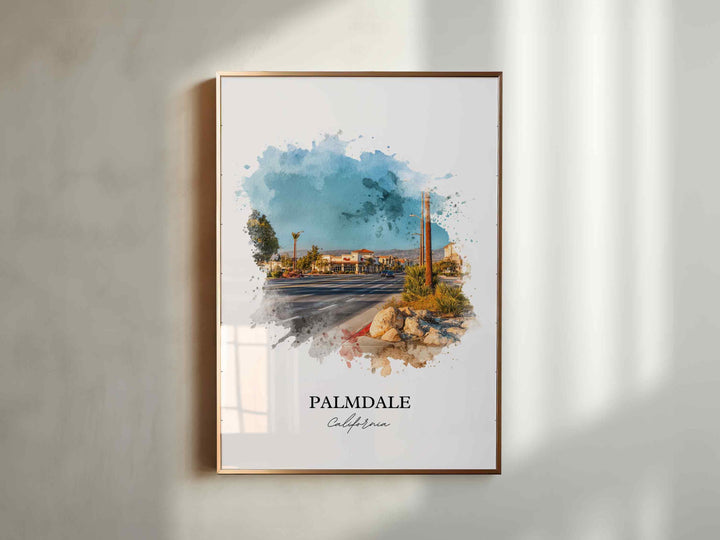 Palmdale, California Wall Art, Palmdale Print, California Watercolor Art, Los Angeles Gift, Travel Print, Travel Poster, Housewarming Gift