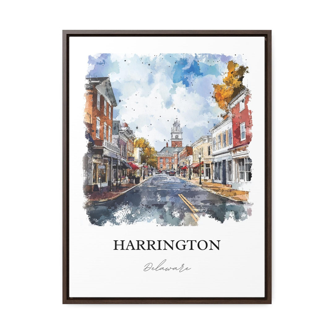 Harrington Delaware Art, Harrington DE Print, Delaware Watercolor Art, Harrington DE Gift, Travel Print, Travel Poster, Housewarming Gift