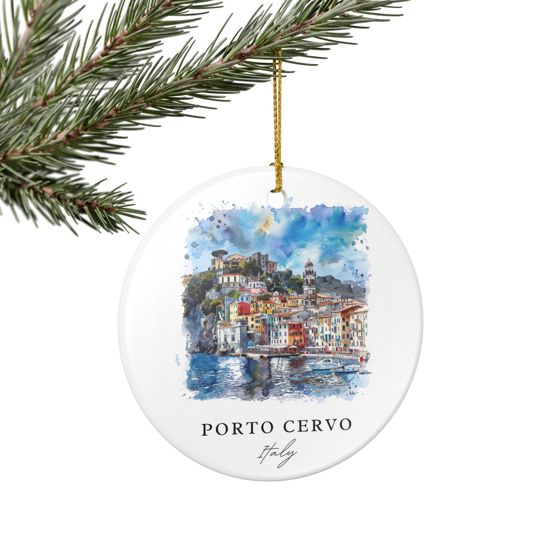 Porto Cervo Ornament: Unique Porto Cervo Souvenir, Italy Xmas Decor, and Authentic Porto Cervo Gift