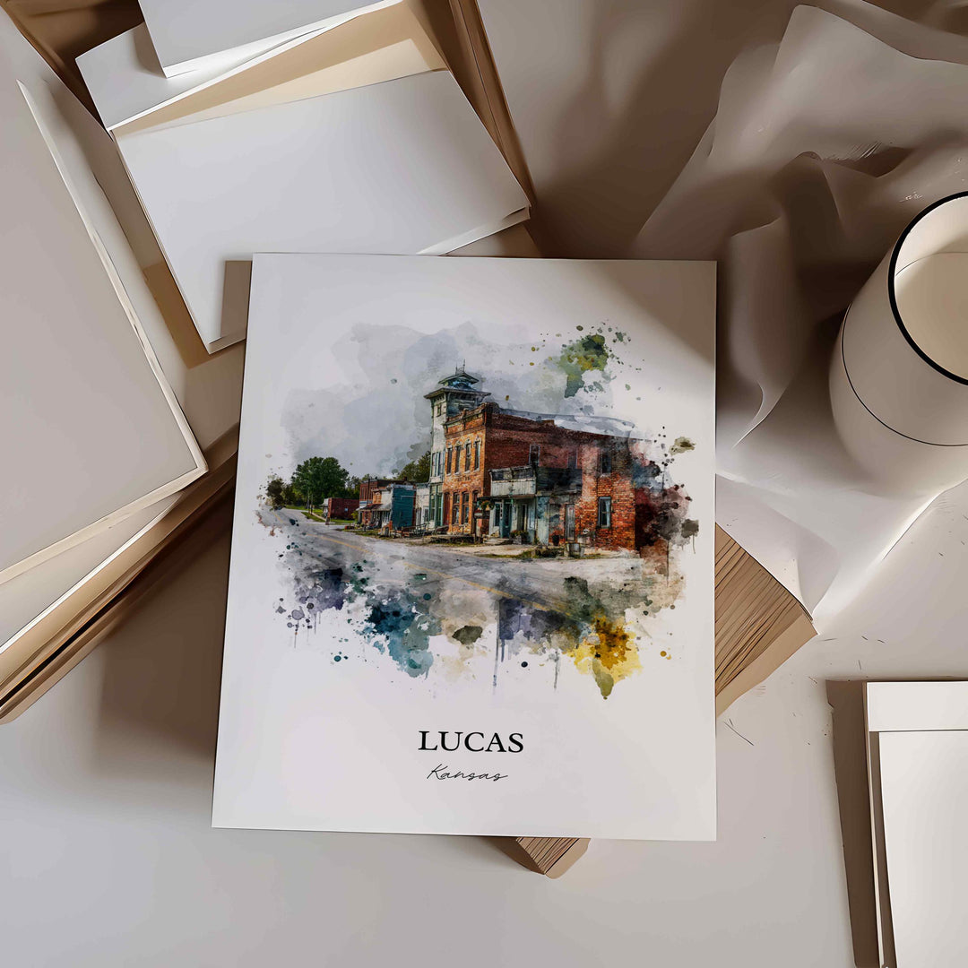 Lucas, Kansas – Watercolor Art Print